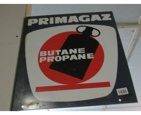 A double sided Primagaz enamel sign