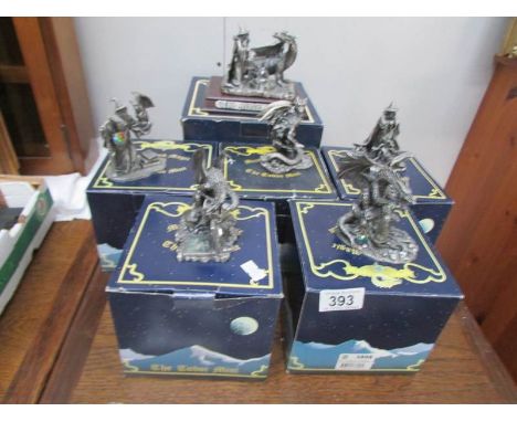 6 boxed Tudor Mint Myth and Magic figures