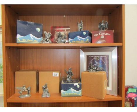 8 boxed Tudor Mint Myth and Magic figure and a picture