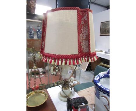 An onyx classical style table lamp with shade