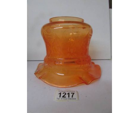 A modern glass oil lamp shade