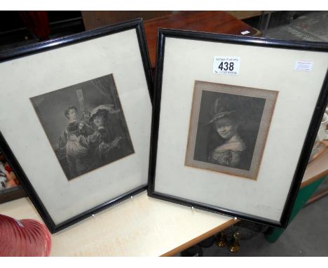 A pair of early 19th century framed and glazed portrait engravings