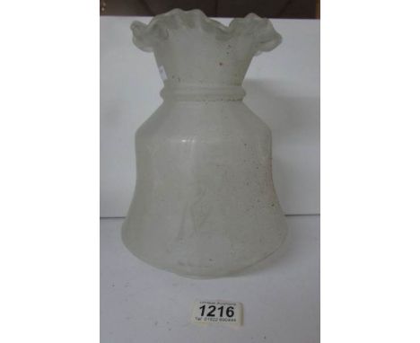 A glass lamp shade