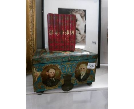 2 vintage biscuit tins
