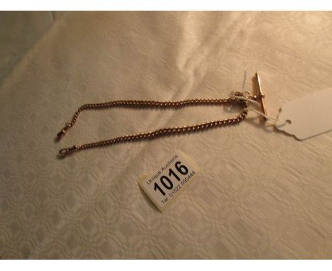 A 9ct rose gold Albert watch chain, 31 gms