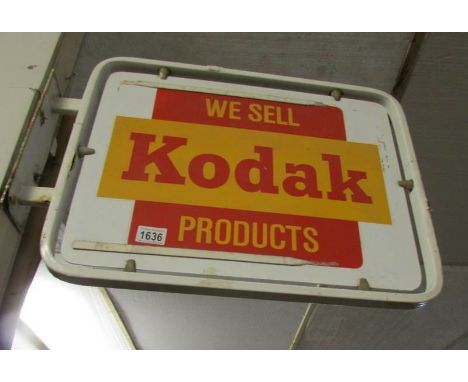 A vintage Kodak double sides wall mounted shop sign