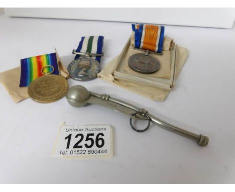  WW1 Victory and war medals awarded to 5-23020 Pte H.M. Baillie Seaforth, A Royal Navy reserve long service and good conduct 