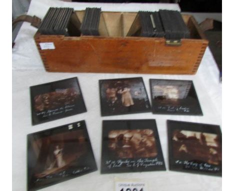 A collection of 48 magic lantern slides including Royalty, sea, art topographic etc
