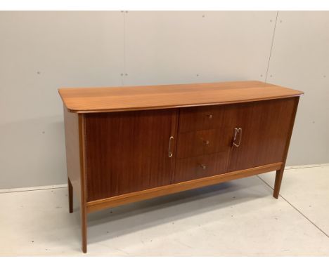 Peter Hayward for Vanson, a mid century teak sideboard, width 159cm, depth 51cm, height 84cm. Condition - fair to good, top h