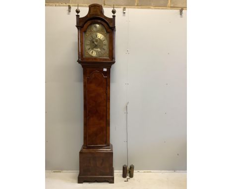 Jno. Everall of London. An 18th century walnut eight day longcase clock, height 226cm. Condition - fair