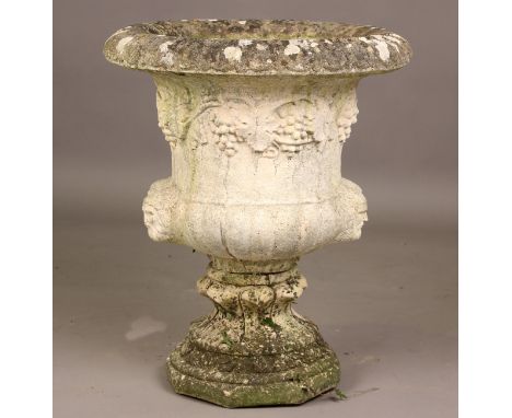 A 20th century cast composition stone garden urn of campana form, height 67cm, diameter 54cm.Buyer’s Premium 29.4% (including