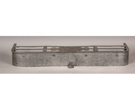 A George III steel fender, height 14.5cm, width 112cm, depth 31cm.Buyer’s Premium 29.4% (including VAT @ 20%) of the hammer p