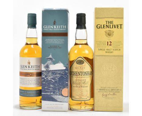 WHISKY; two bottles comprising a single bottle Glen Keith single malt Scotch whisky distillery edition, 40%, 70cl and a singl