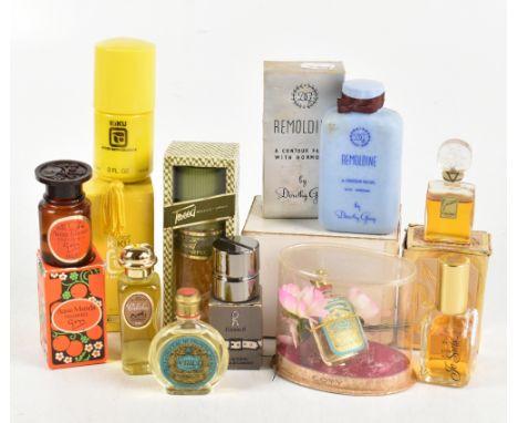 Ten bottles of vintage perfumes from the 1950s and 60s including Hermes Caleche, full bottle, Yardley Je Suis, Tweed, Goya Aq