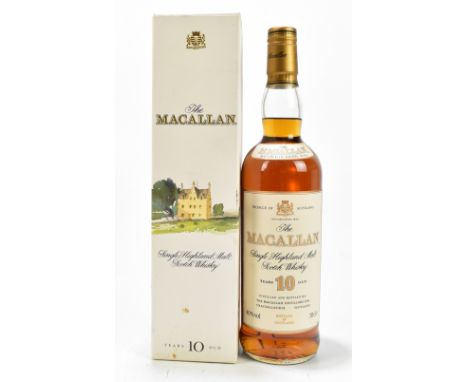 WHISKY; a single bottle, The Macallan single Highland malt Scotch whisky, 10 years old, 40%, 70cl, in cardboard carton.Additi