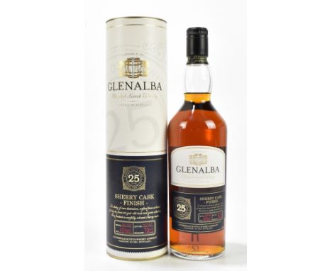 WHISKY; a single bottle, Glenalba blended Scotch whisky, sherry cask finish, aged 25 years, 40%, 70cl, in carton.