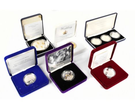 THE ROYAL MINT; a collection of six commemorative coin sets, comprising The Queen's 80th Birthday Alderney £10 silver proof c