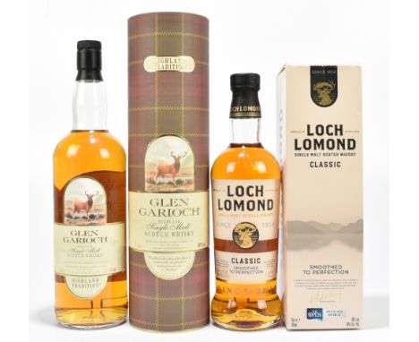 WHISKY; two bottles comprising a single bottle Loch Lomond single malt Scotch whisky classic, 40%, 70cl, and a single bottle,