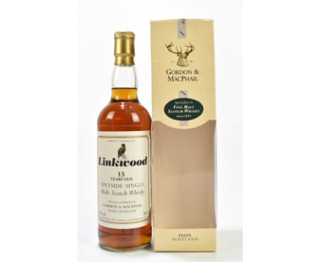 WHISKY; a single bottle, Gordon & MacPhail Linkwood, 15 year old Speyside Single Malt Scotch whisky, 43%, 70cl, fitted in car