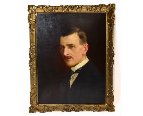 GEORGE CARTLIDGE; oil on canvas, portrait of Charles Gerald Mee, c1922, 58cm x 43cm, framed. (D)Additional InformationThis lo