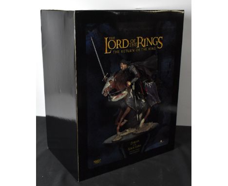 SIDESHOW WETA COLLECTABLES; a boxed figure 'Aragorn at the black gates' polystone statue from the Lord of the Rings The Retur
