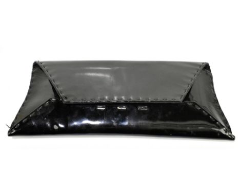 VBH; a black patent leather 'Stretch' clutch bag, 30 x 13cm, in original dustbagAdditional InformationIn good condition, the 