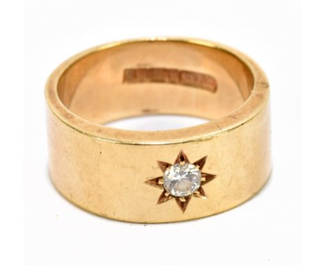 A diamond set 9ct gold ring, gross 11g