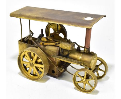 WILESCO; a gilt metal tractor, length 27cm.&nbsp;