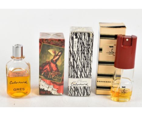 CABOCHARD; a vintage boxed and unopened 2fl oz bottle of eau de toilette spray and an unboxed bottle of Cabochard Gres over h