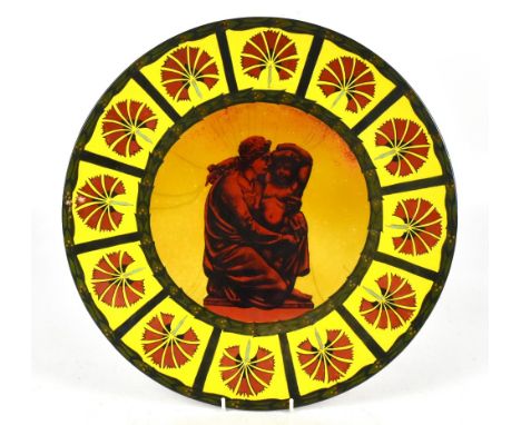 LYNGARD SIMPSON; contemporary flambé charger 'January', diameter 39cm.Additional InformationNatural flaws to the glaze which 