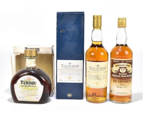 WHISKY; a single bottle of Talisker single malt Scotch whisky, aged 18 years, 45.8%, 70cl, boxed, together with a single bott