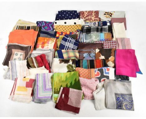 Forty 100% silk vintage scarfs including Jacqmar, DFDS Seaways, Judy Evans, and Waldy Bloom.Additional InformationAll have be