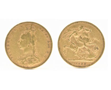 A Victoria full sovereign, Jubilee head, 1890.Additional InformationLight surface wear, minor scuffing, good condition.