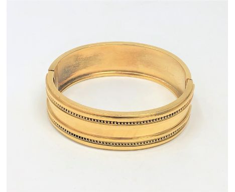 A Victorian gold plated bangle