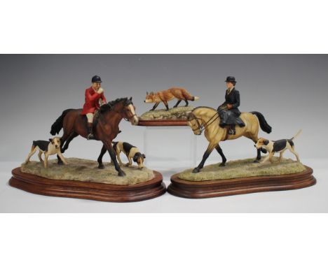 Two Border Fine Arts limited edition fox hunting models by Anne Wall, the first Elegance in the Field, No. 370 of 950, the se