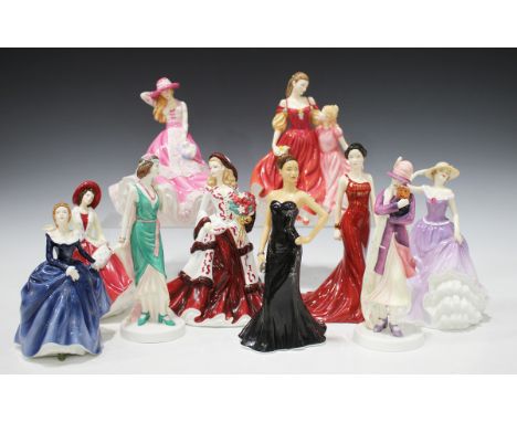 Ten Royal Doulton figures, comprising Alicia, HN5484, Fragrance, HN4931, For You Mother, HN5238, Sandra, HN4668, Julia, HN486