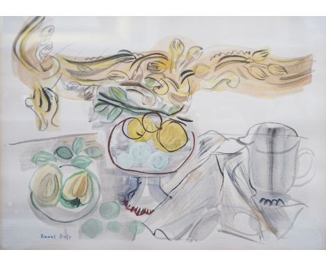 After Raoul Dufy, lithograph, Table top still life , 27 x 37cm