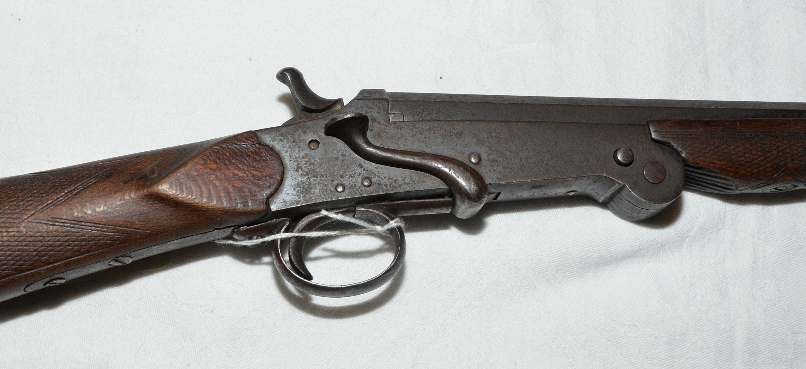 .410 Belgium single barrel side lever shotgun with 30 inch barrel