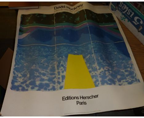 Unframed David Hockney poster 'Editions Herscher Paris'