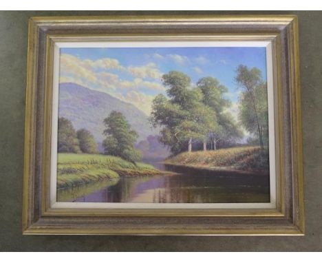 A 20th century framed oil on canvas, signed M P R Morgan, listed artist 