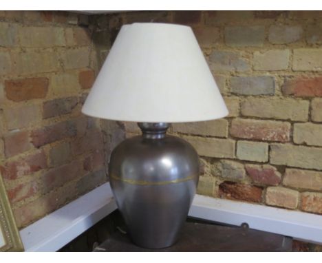 A braized brush steel table lamp, 62cm 