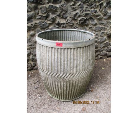 A vintage metal wash tub 