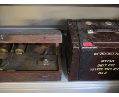 Vintage test equipment, military supply unit OSC tester TMS No 1 MK 11 and a Cambridge instruments potentionmeterLocation: 4: