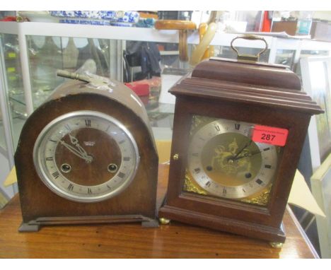 A Conitti of London 8 day mantle clock, together with a Smiths Enfield mantle clock 