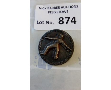 Militaria : German WW2 SA Gruppe Kurpfalz stick grenade badge, maker marked - VF