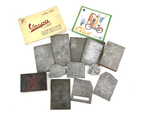 Large quantity of vintage Vespa and other scooter-related ephemera, including 'Vespa - 150, List of Spare Parts and Accessori