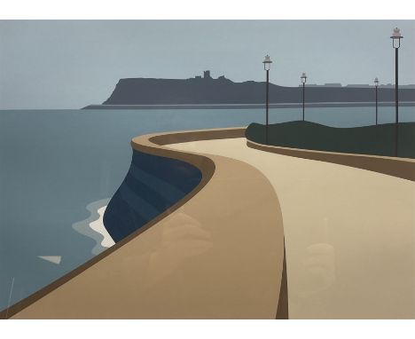 Ian Mitchell (British Contemporary): 'Towards the Castle' - North Bay Scarborough, limited edition digital lithograph signed 