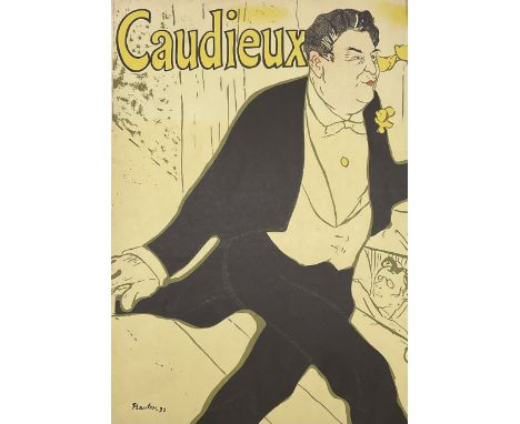 Henri de Toulouse-Lautrec (French 1864-1901): 'Caudieux', colour lithograph poster on wove paper 67cm x 49cm (unframed)