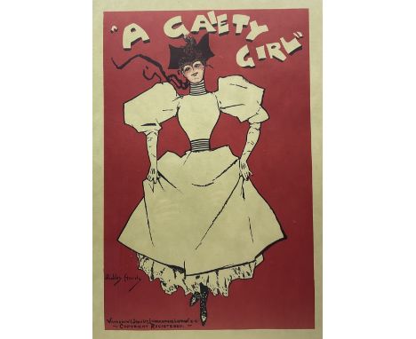 After Dudley Hardy (British 1867-1922): 'A Gaiety Girl', colour lithograph poster for the musical comedy by Sidney Jones, num