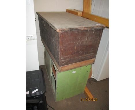PINE BLANKET BOX AND SHELF UNIT 